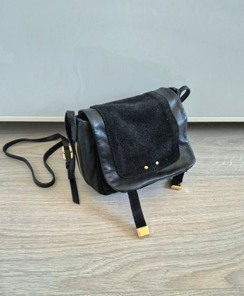 Sac noir en cuir Minelli 