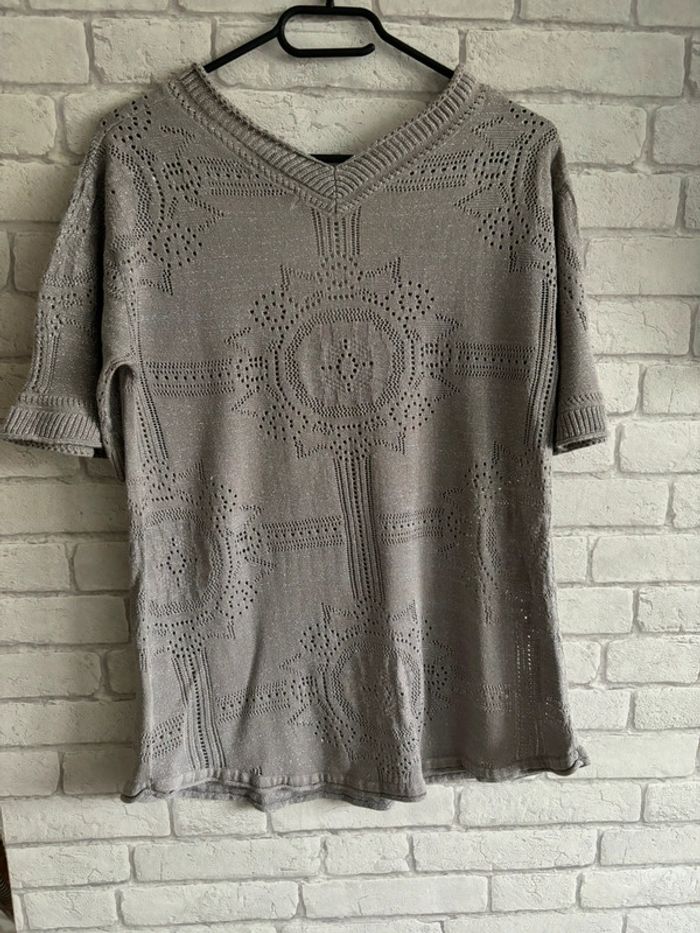 Pull fin manches courtes Bel Air taille 2 (38/40) - photo numéro 3