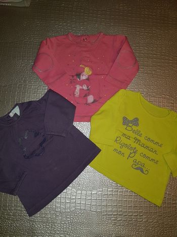 Lot de 3 T-shirts manches longues 3 mois Obaibi