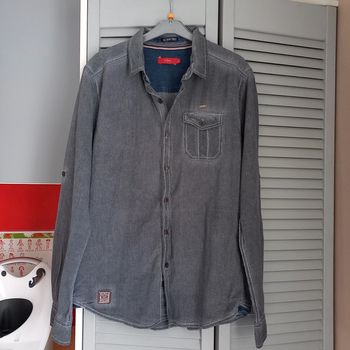 Chemise manches longues à tout petits carreaux