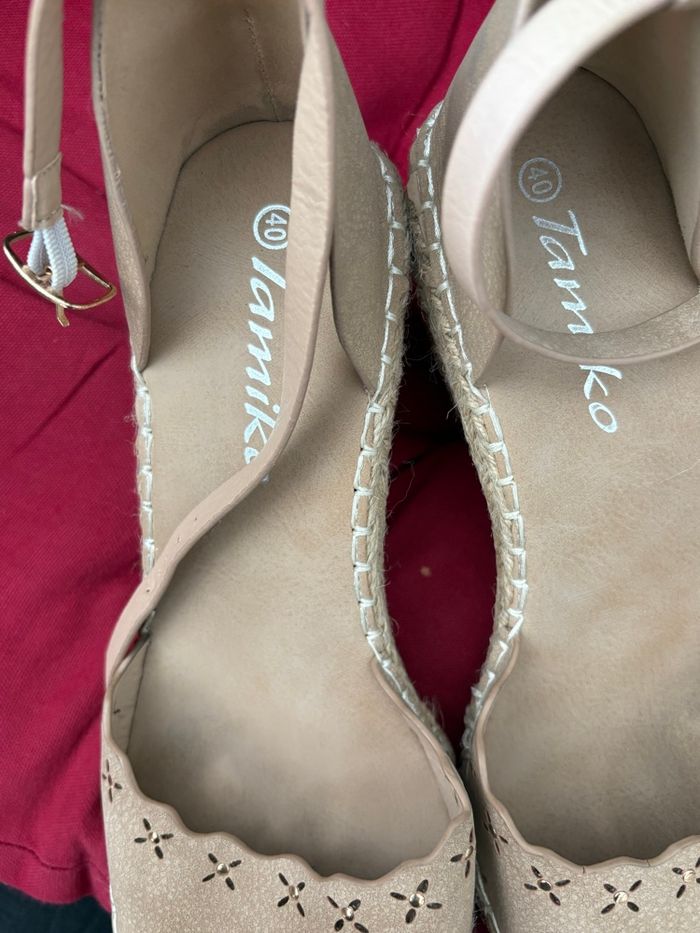 Sandales compensées beige - photo numéro 4