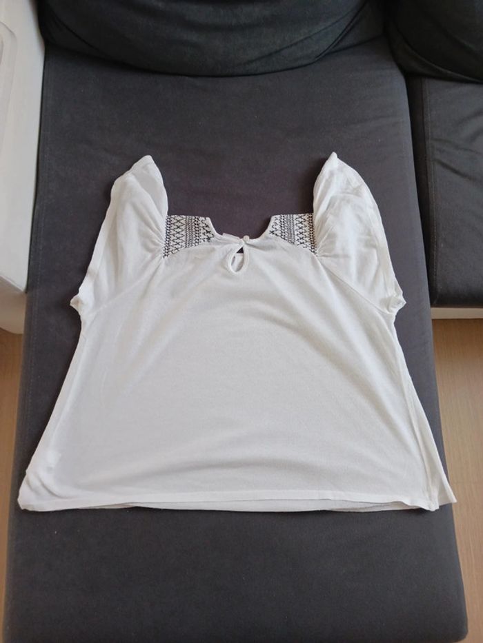 T-shirt fille été 10 ans blanc Tape à l'œil Manche volant - photo numéro 2