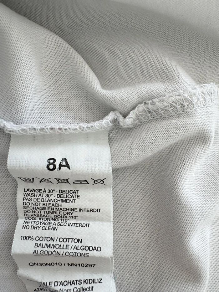 Tee shirt manches courtes Levi's blanc 8 ans - photo numéro 5