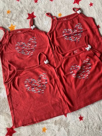 Lot 4 Débardeurs Bout’Chou Rouge 2 Ans