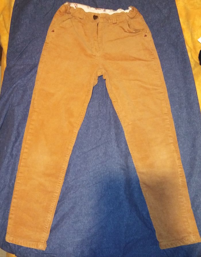 Pantalon "petite fille" velours, camel, 10 ans, Sergent Major - photo numéro 4