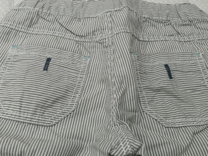 Pantalon rayé blanc et gris Okaidi 6M - photo numéro 7