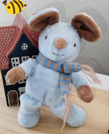Graine d'éveil Doudou souris bleue 