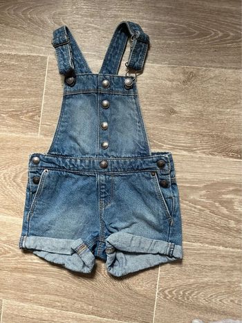 Salopette short mixte 3 ans