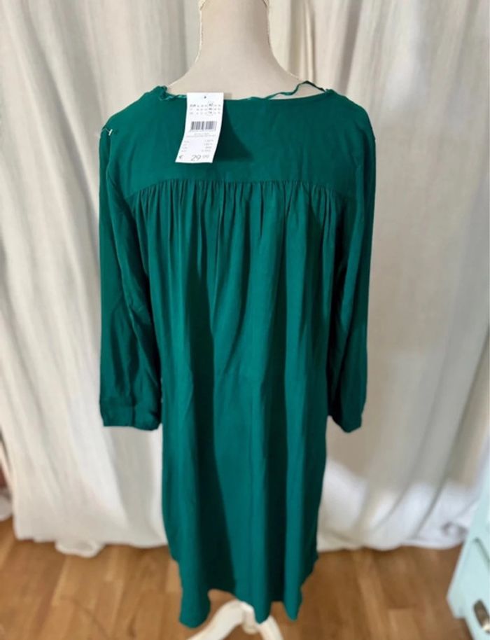 Robe fluide vert bouteille neuve Camaïeu 42 - photo numéro 7