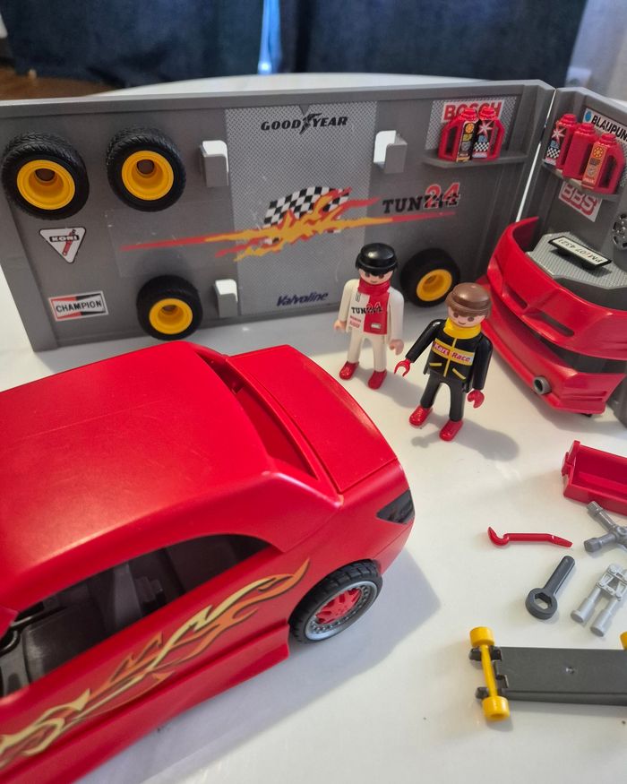 Playmobil 4321 voiture de course rouge et atelier tuning-mecanique - photo numéro 3