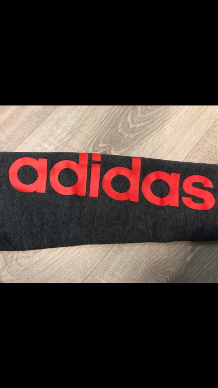 Veste zip fermeture adidas masque grise rouge cordon haut jeune intemporelle qualité - photo numéro 2
