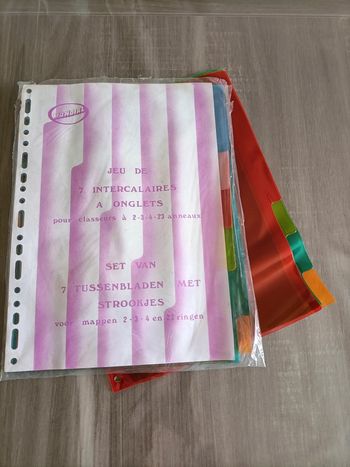 Jeu d'intercalaires grand format (A4)