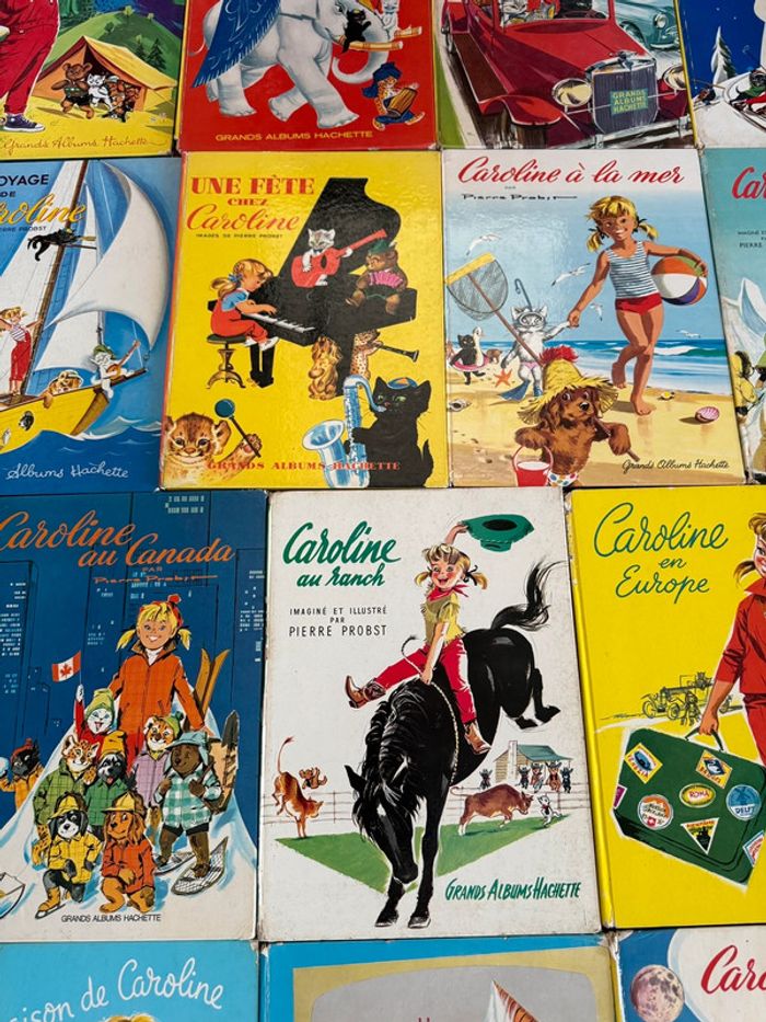 Lot de 14 livres Caroline anciens TBE - Grands albums Hachette Pierre Probst couleurs - photo numéro 5