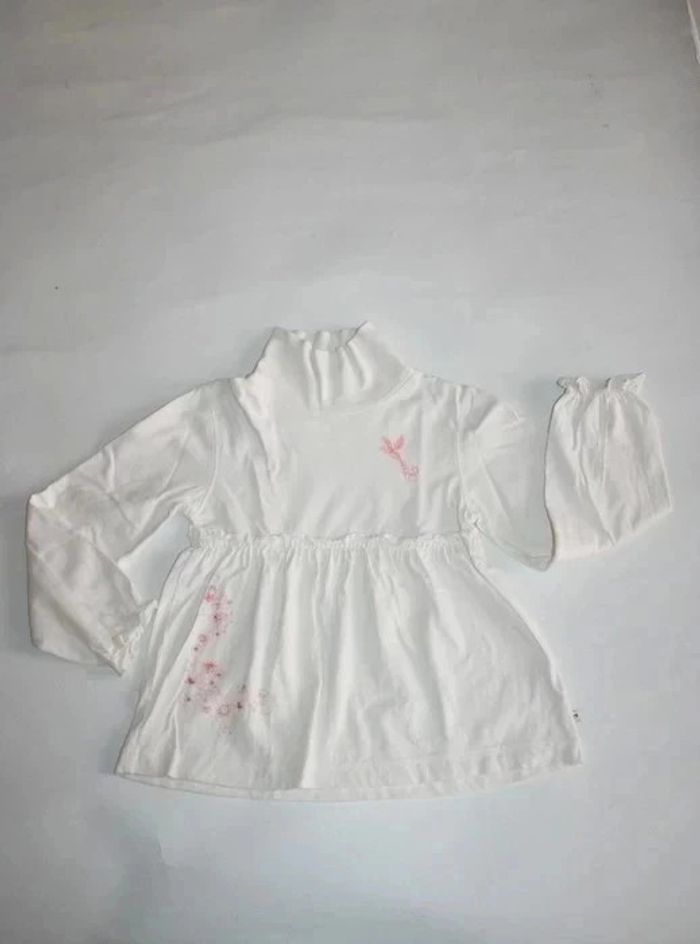 Tee shirt col montant blanc Prémaman 6 ans