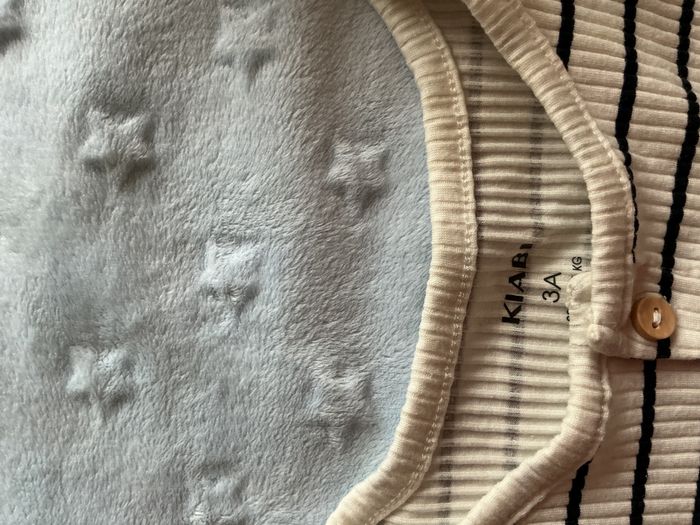 combinaison short débardeur blanc rayé noir 3 ans poche poitrine kiabi - photo numéro 8