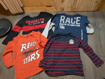 Lot 4 t-shirts manches longues 3 ans tape a l'oeil Vertbaudet