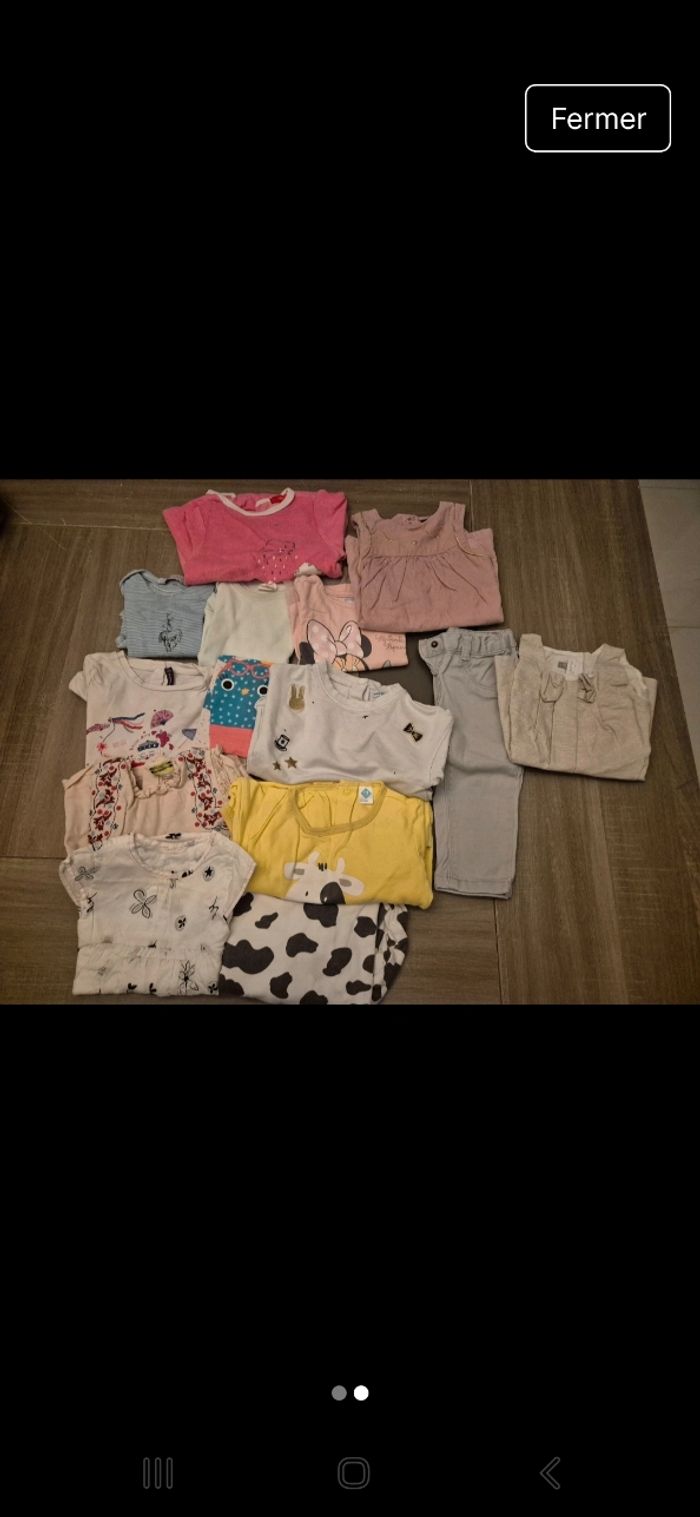 Lot vêtements fille 9-12 mois - photo numéro 2