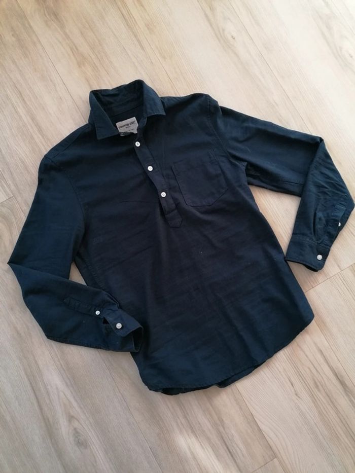 Jolie Chemise blouse taille S bleu marine - photo numéro 2