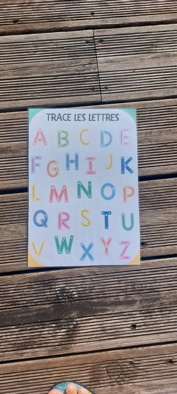 Affiche apprendre à écrire les lettres 