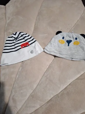 Lot de 2 bonnets