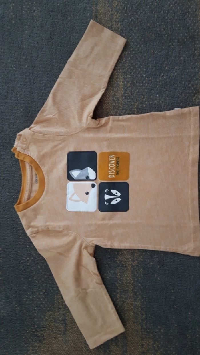 Tee-shirts manches longues garçon 12 mois neufs - photo numéro 2