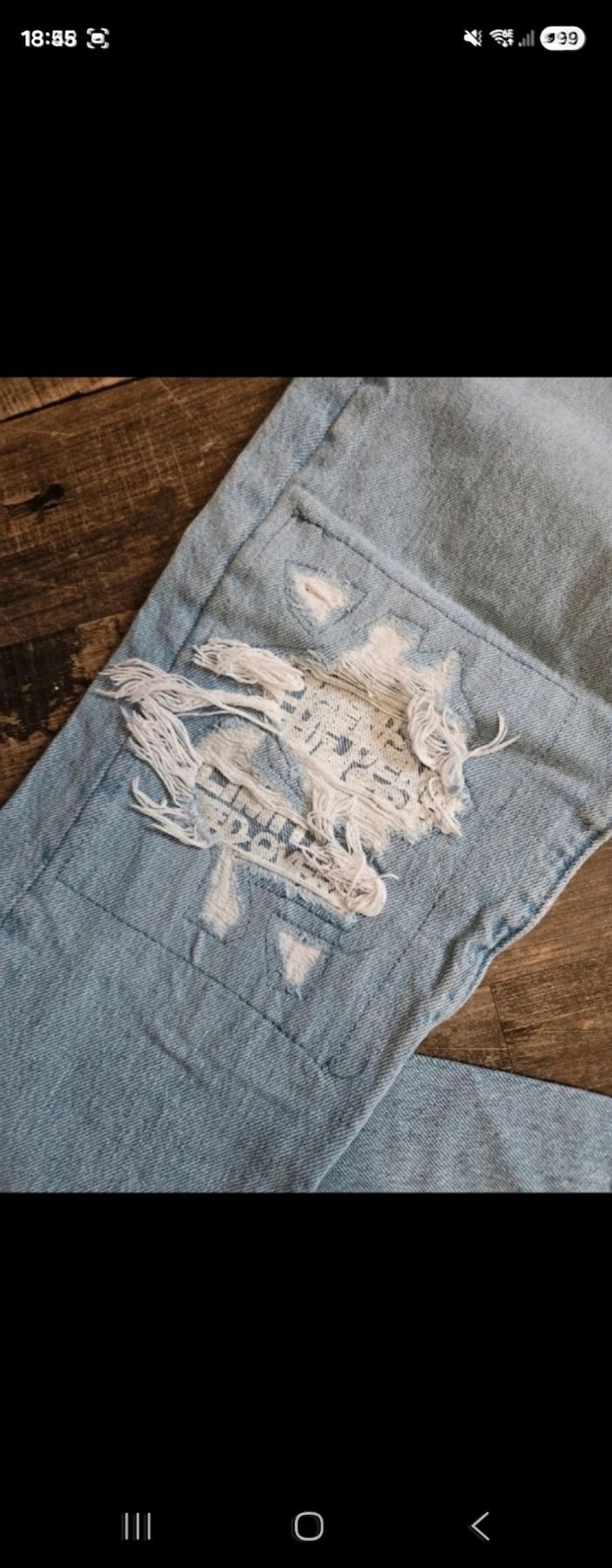 Jean Levi's 512 W38 Délavé Ripped Y2K Vibe - photo numéro 2