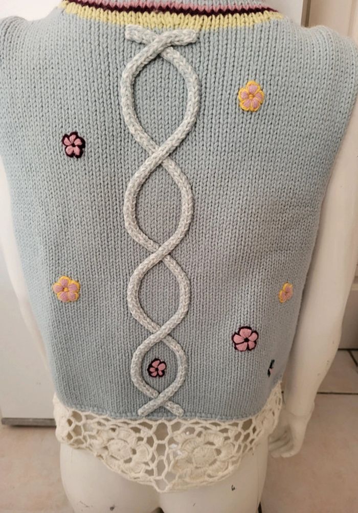 Pull demi manches original en maille et tricot, 50% laine - photo numéro 6