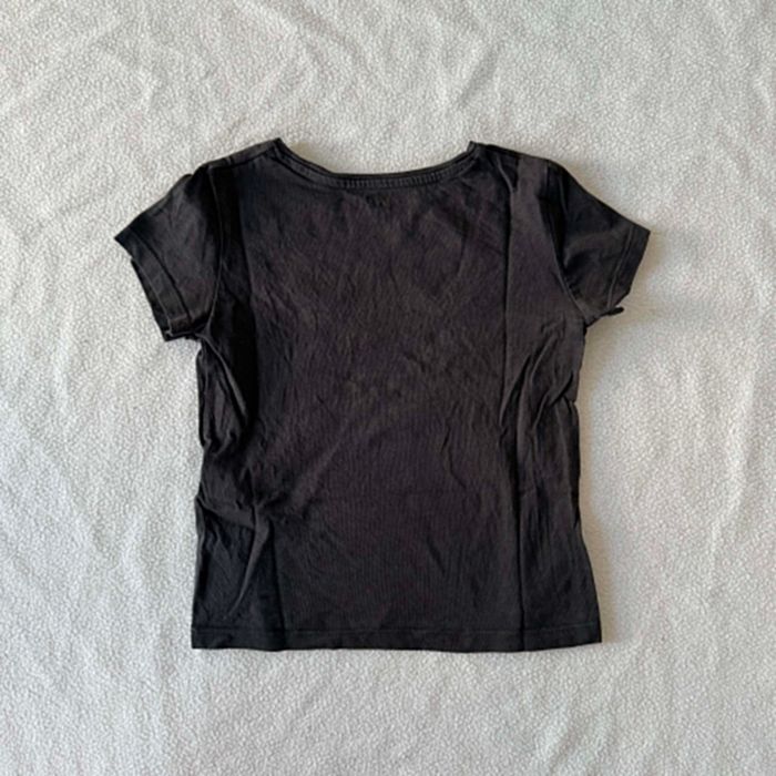 T-shirt noir à manches courtes | KIABI - photo numéro 2