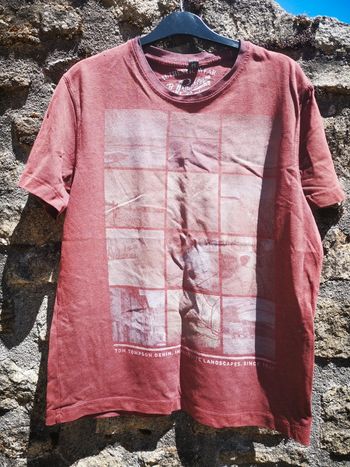 T shirt homme bordeaux