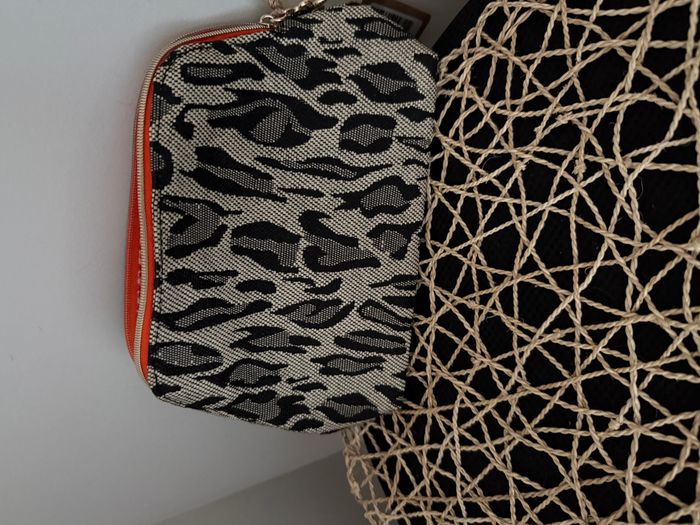 Petite trousse de maquillage et de toilette à motifs Pochette imprimée léopard multicolore Fermetu - photo numéro 3