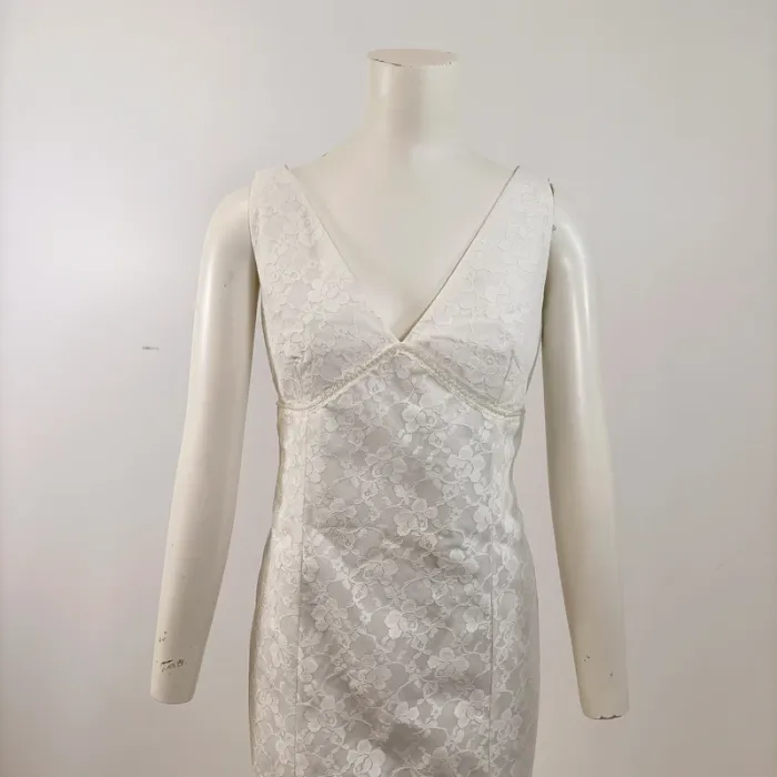 Robe de mariée - Robe sirène dentelle blanche perles – taille M – élégante Taille 43 - A764 - photo numéro 2
