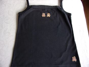 Débardeur noir - oursons - t.L