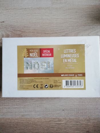 Lettres lumineuses Noël