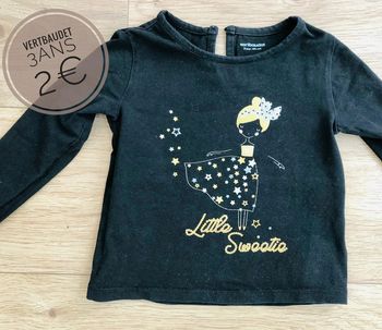 Tee-shirt Vertbaudet noir en 3ans