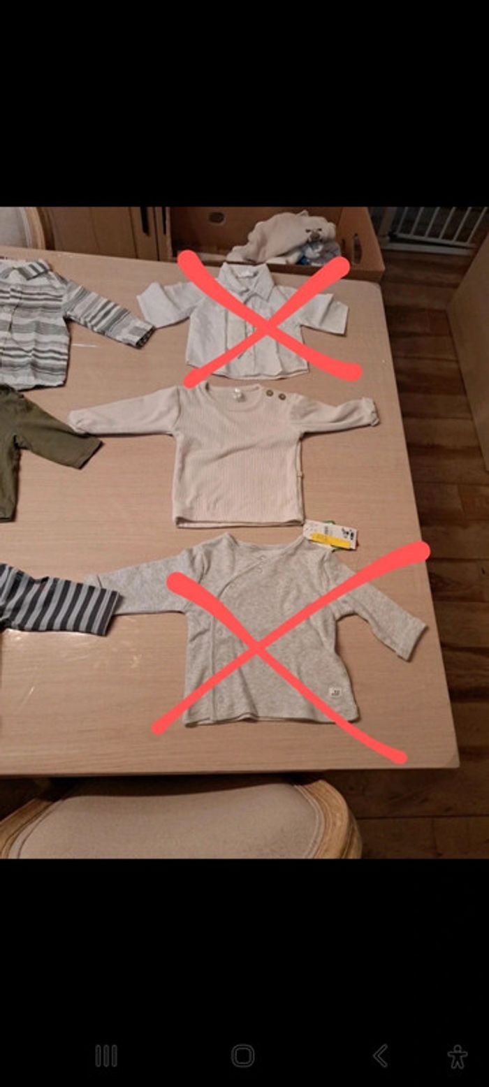 Lot 3 hauts manches longues garçons 3 mois - photo numéro 2