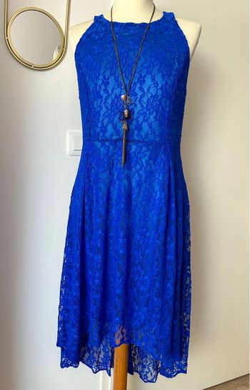 Robe d’été en dentelle bleu roi Taille L