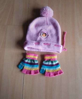 Bonnet + mitaine fille  T.U