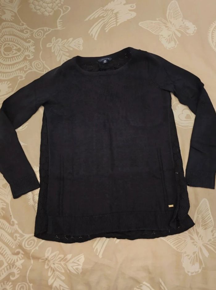 🌟 Pull col rond noir dos brodé Tommy hilfiger femme - Taille XS 🌟 - photo numéro 2