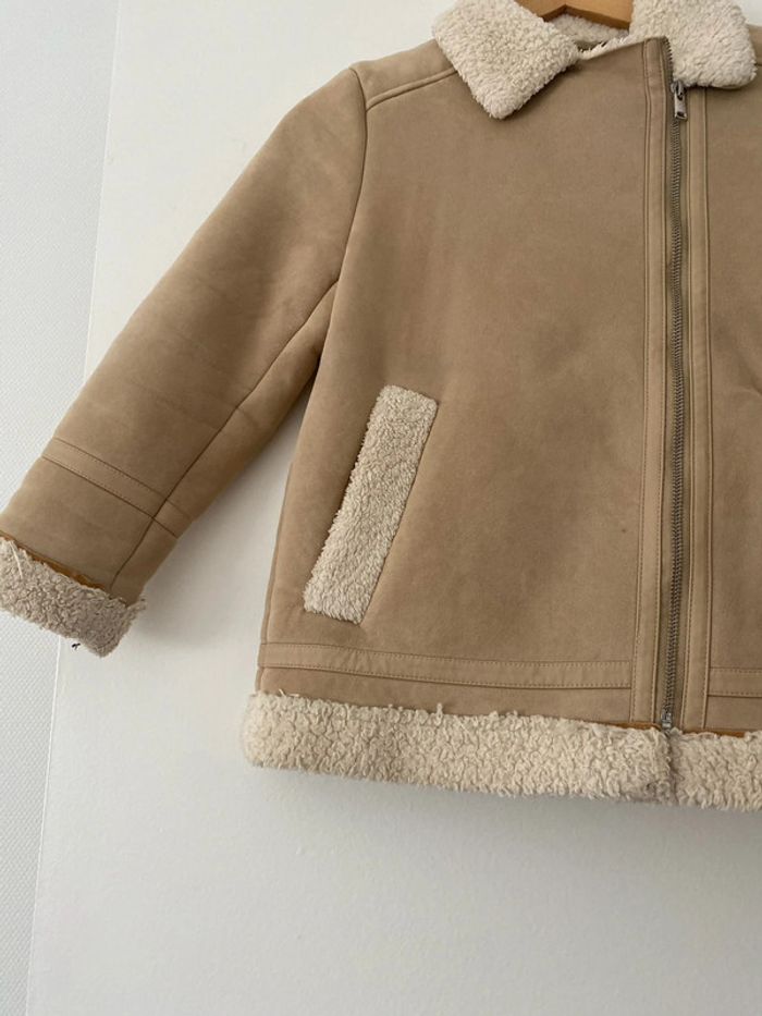 Veste en daim marron et beige Enfant fille 9 ans Zara - photo numéro 2