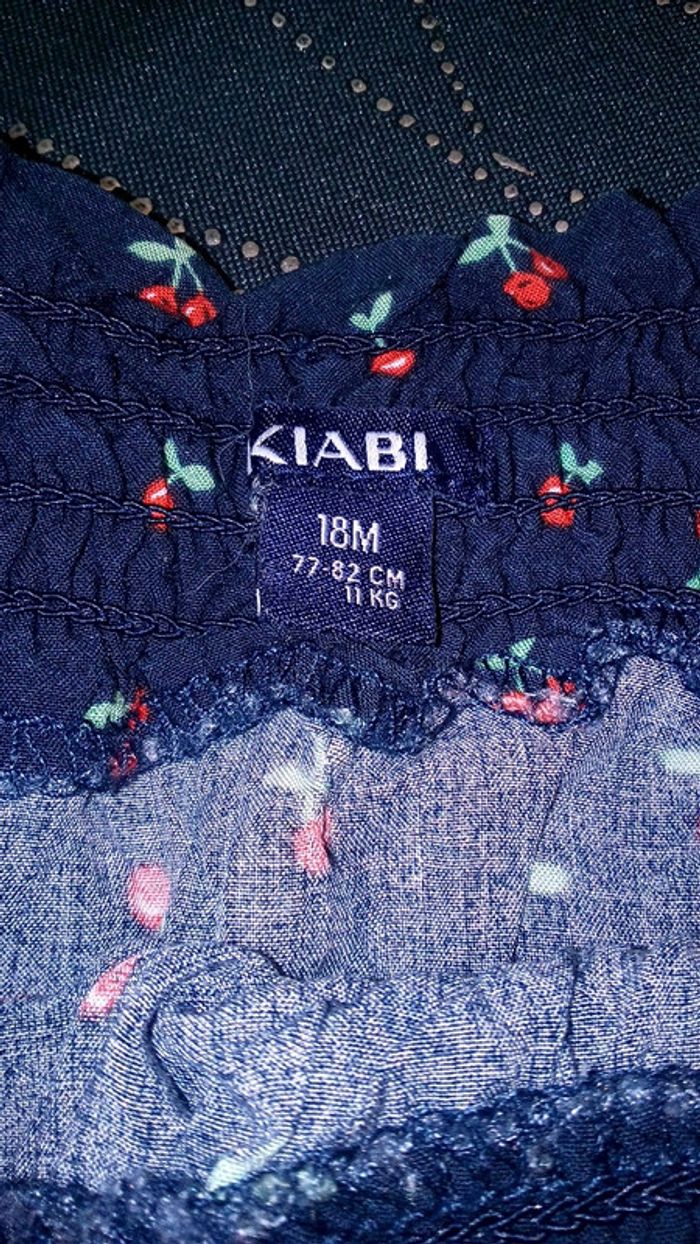 Pantalon fluide marine avec cerises - photo numéro 5