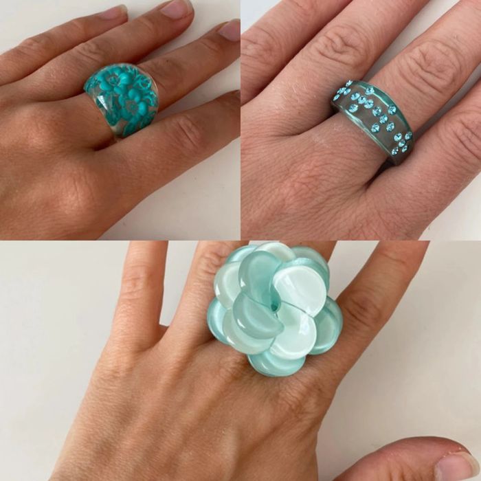 Bague bleu femme