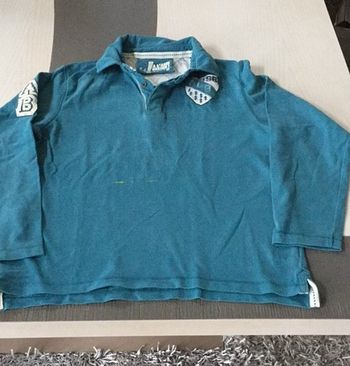 Polo Style rugby Alaise Breizh 10 ans bleu canard