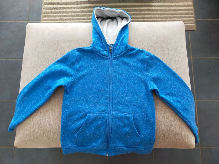 Veste/gilet zippée bleue chaude à capuche garçon 8/ 10ans  CRIVIT SPORTS by Lidl