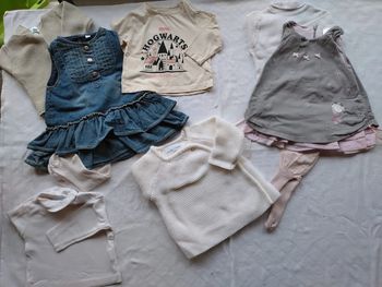 Lot 2 ensembles demi saison hiver fille 6 mois