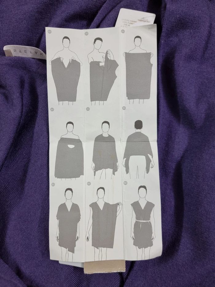Stefanel robe multiples violet * taille L * - photo numéro 11