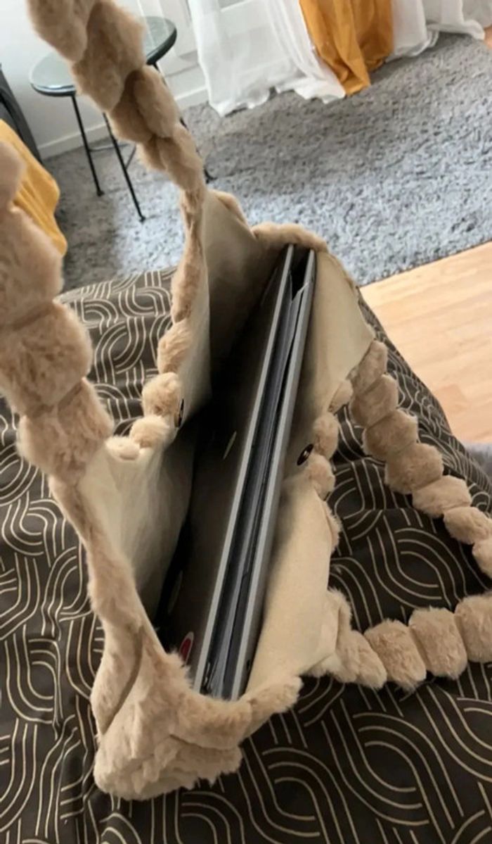 Sac cabas velours - photo numéro 2