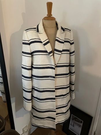 Manteau long à rayures Camaïeu