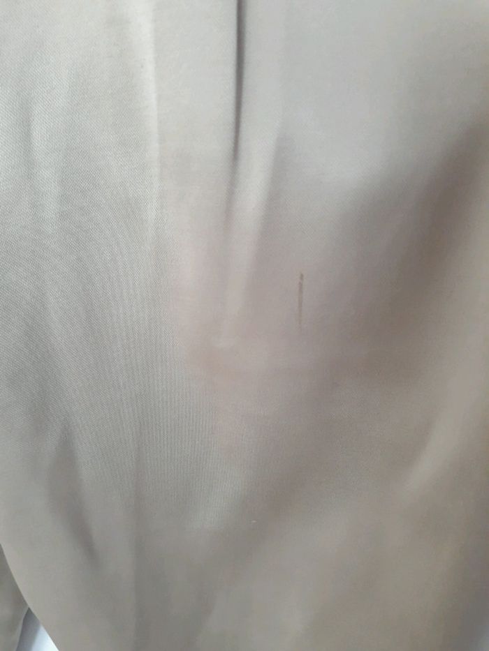 Pantacourt beige en coton effet satiné taille 2 - photo numéro 6