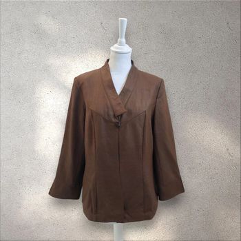 Veste de blazer fluide marron un jour ailleurs 40