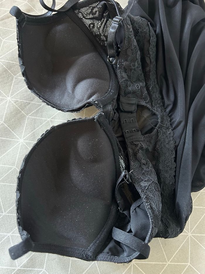 Nuisette noire soutien gorge push up XS H&M - photo numéro 4